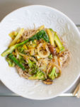 Chinese Broccoli, Mushrooms & Cucumber with Soba Noodles