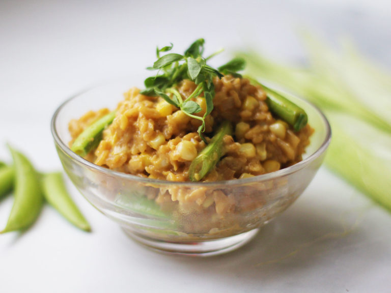 Instant Pot Corn Risotto with Peas