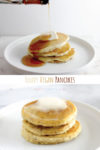 stack of 3 fluffy vegan pancakes
