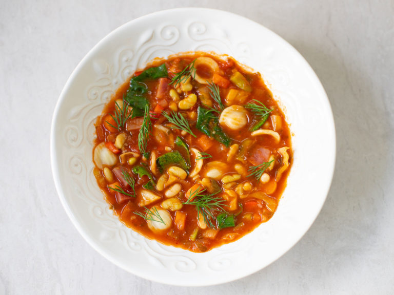 Minestrone Soup with Spinach